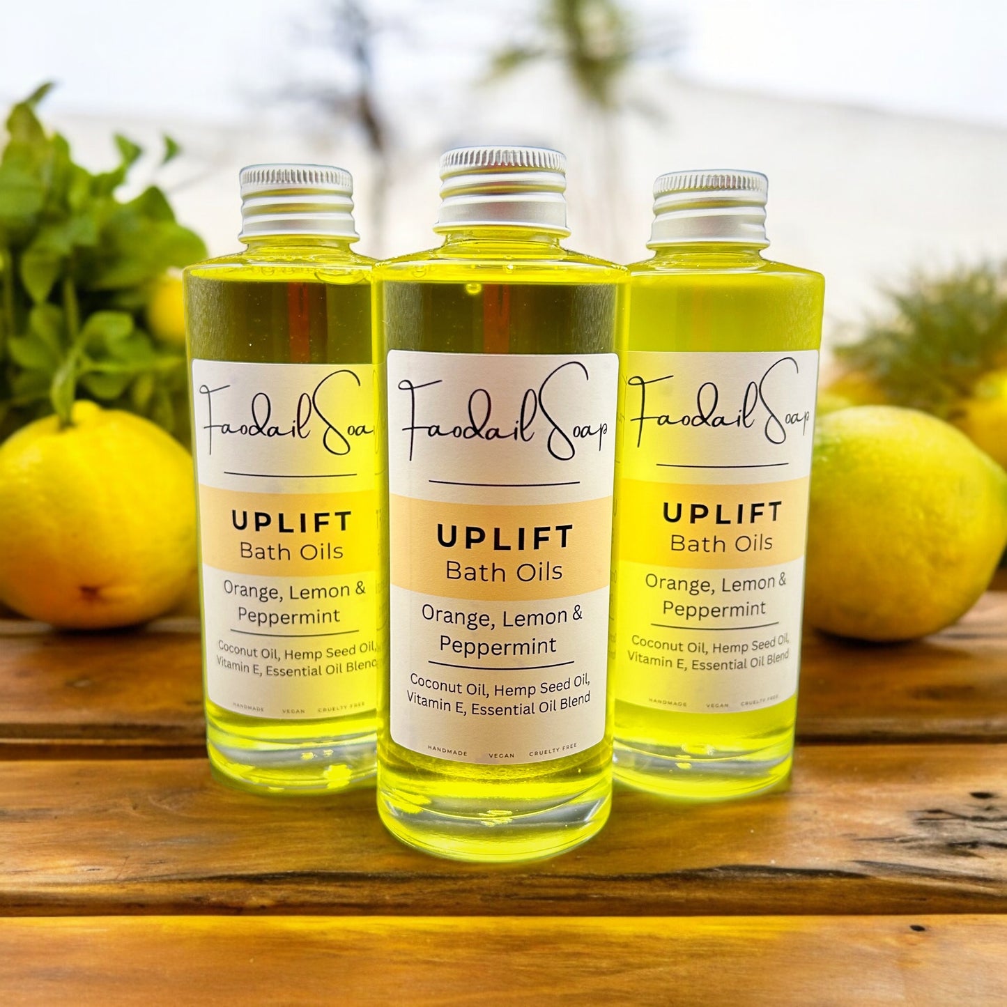 Uplift bath oils