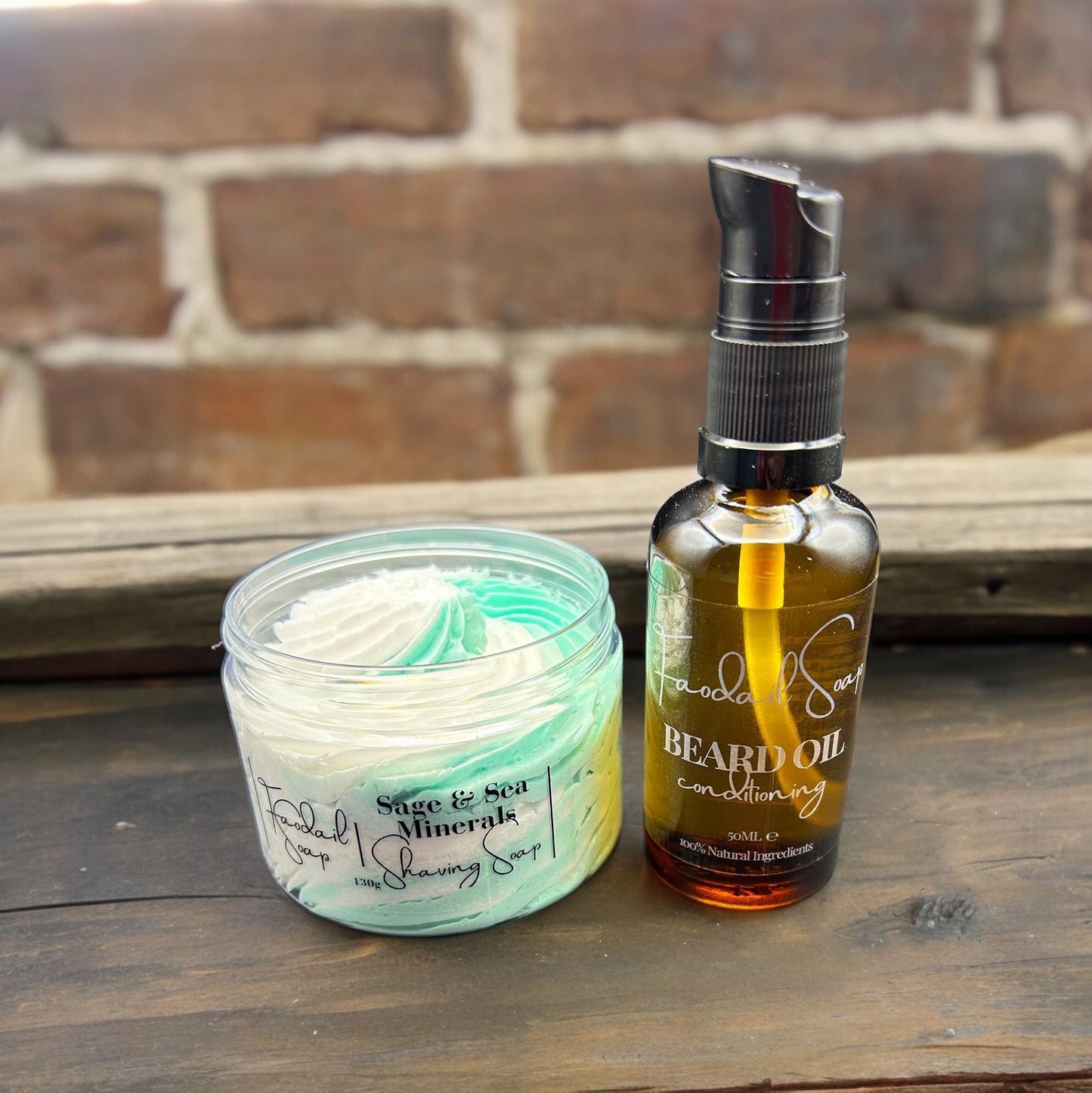 Shaving soap and beard oil