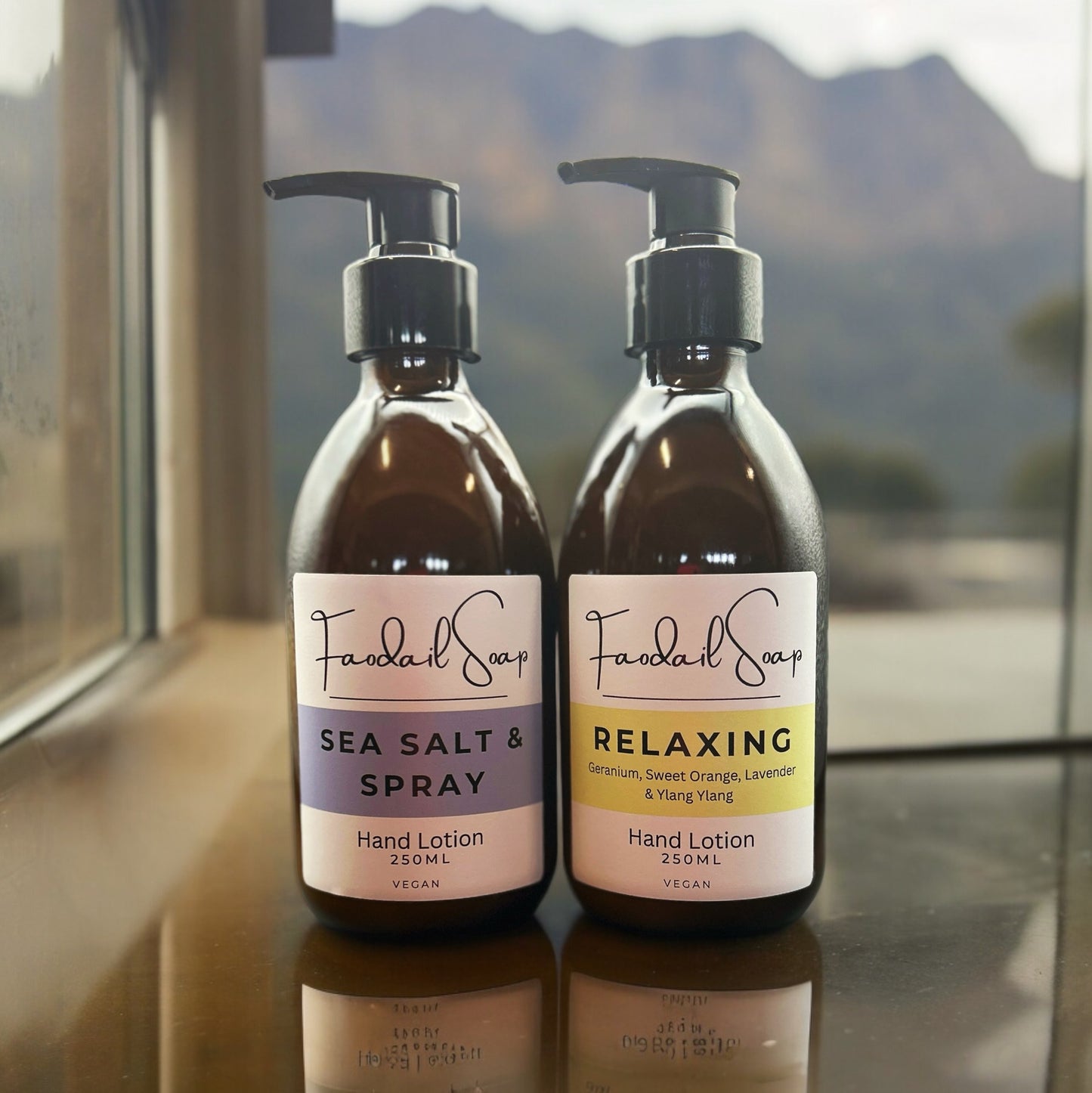 Sea salt and relaxing hand lotion